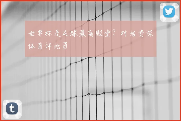世界杯是足球最高殿堂?对话资深体育评论员